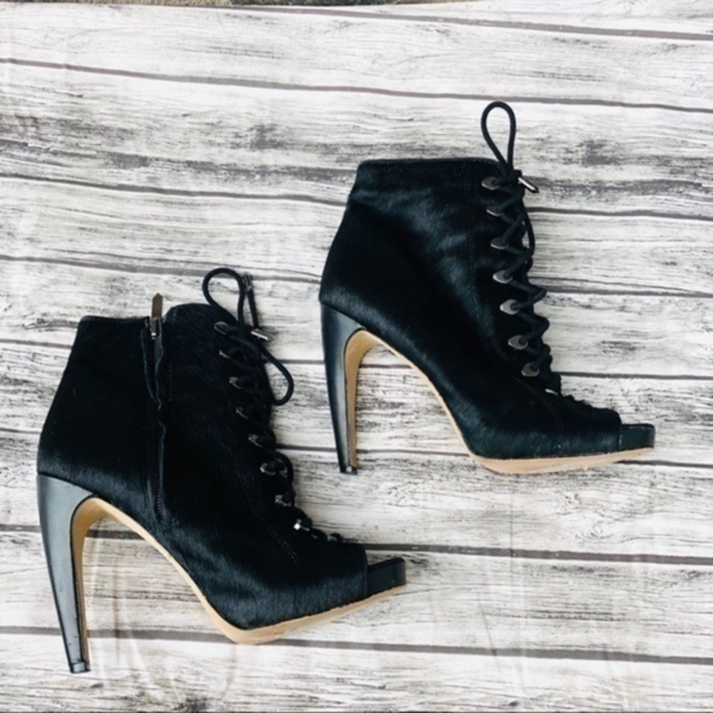 Sam Edelman Karmen Calf Hair Lace Up Bootie